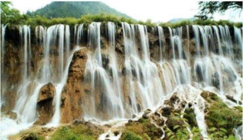 九寨沟最宽的瀑布 诺日朗瀑布(宽270米/高24.5米/海拔2365米)