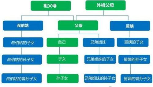 中国人亲戚关系图表 教你轻松搞明白你与亲戚之间的血缘关系