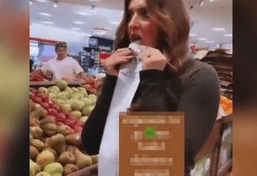 美国一女子超市舔商品自证不怕新冠