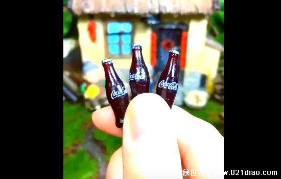 世界上最小的可乐，微缩食玩可乐(比手指还小却可以真的喝)