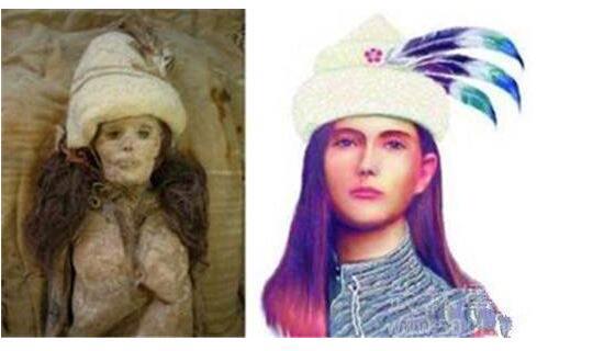 小河公主容貌复原图片，惊艳的中西混血美女(真正的四千年美女)