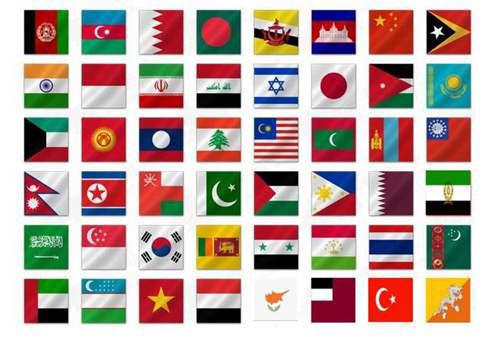 你能说出来几个 亚洲各国国旗